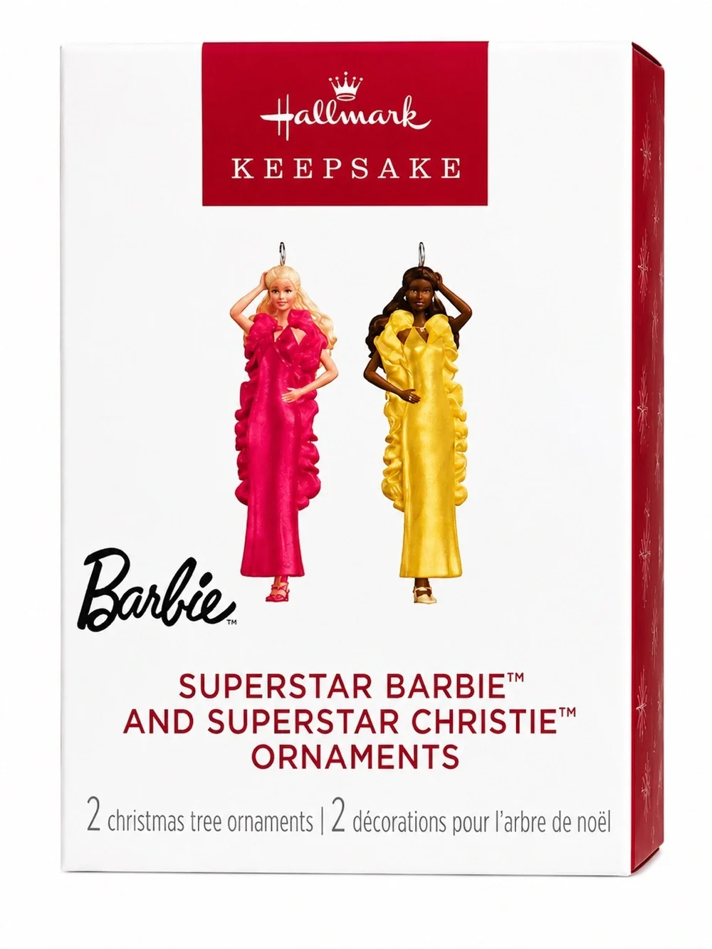 2025 Hallmark Keepsake Superstar Barbie & Christie Mini Ornament Set